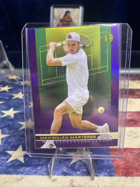 2024 Topps Chrome Purple Refractor /499 Maximilian Marterer #45 Rookie RC