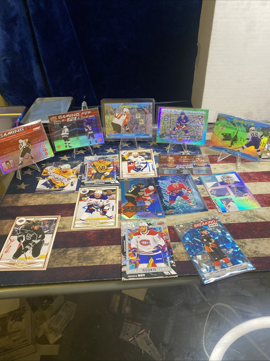 16 NHL Card Lot 2024-25 Upper Deck Series 1 Speckle, Dazzlers, Canadiens, Rookie