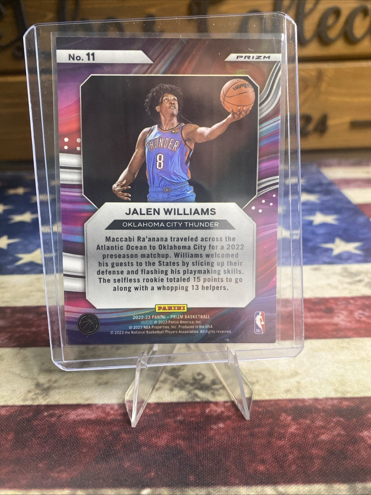 2022-23 Prizm Jalen Williams Rookie Green Prizm Instant Impact RC NBA OKC #11