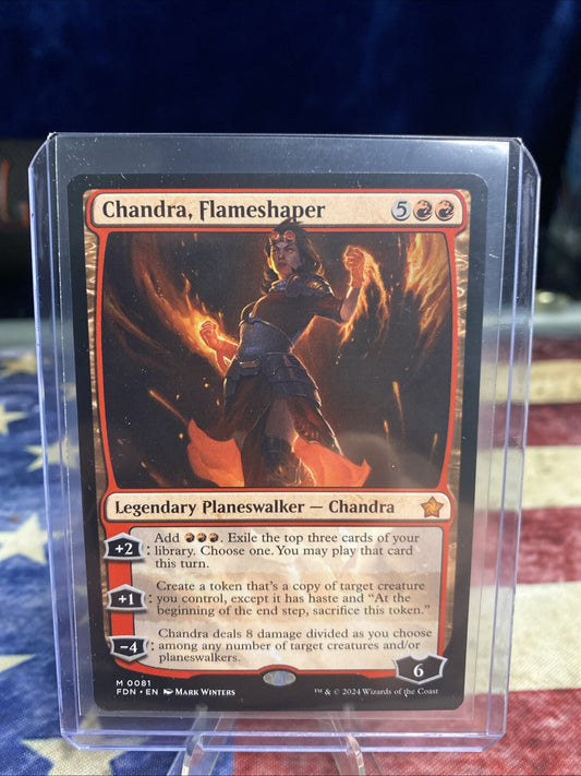 MtG FDN Chandra, Flameshaper #0081 Non - Foil mythic