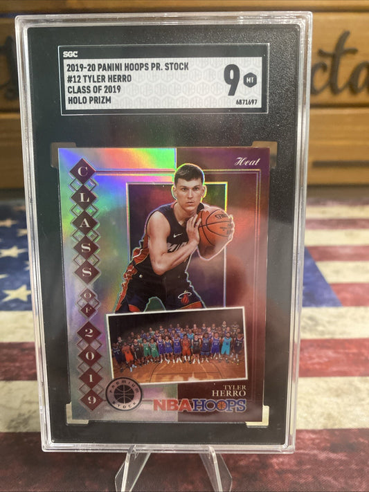 2019-20 Panini NBA Hoops Premium Stock - Class of 2019 Holo #12 Tyler Herro (RC)