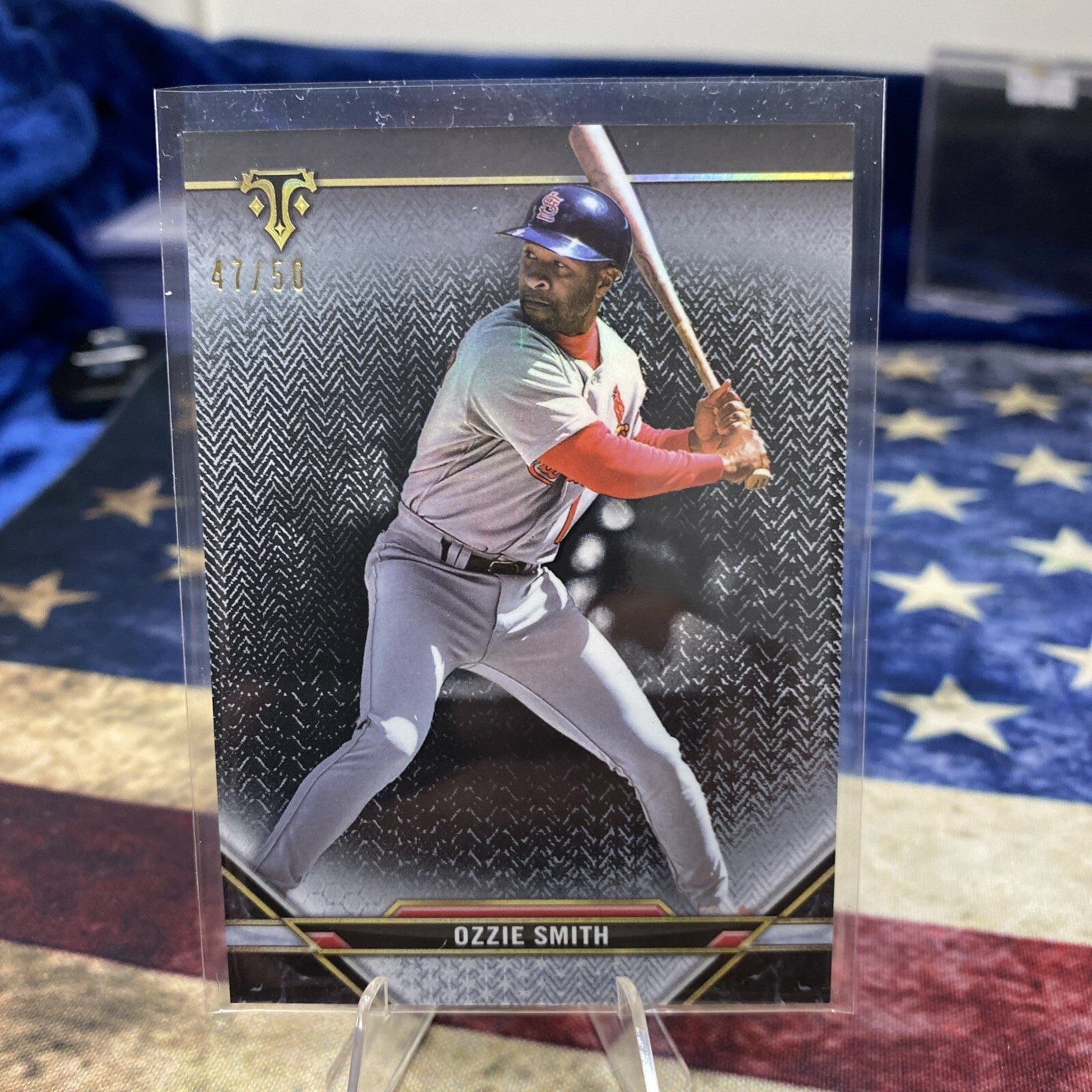 2021 Topps Triple Threads #68 Ozzie Smith #/50 SP Black Parallel Stl Cardinals