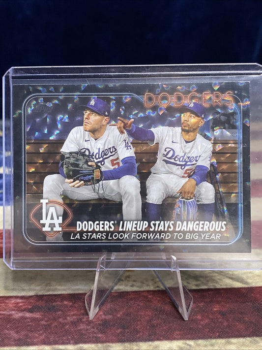 2024 Topps Series 2 - Checklist Black foil #401 Freddie Freeman, Mookie Betts SP