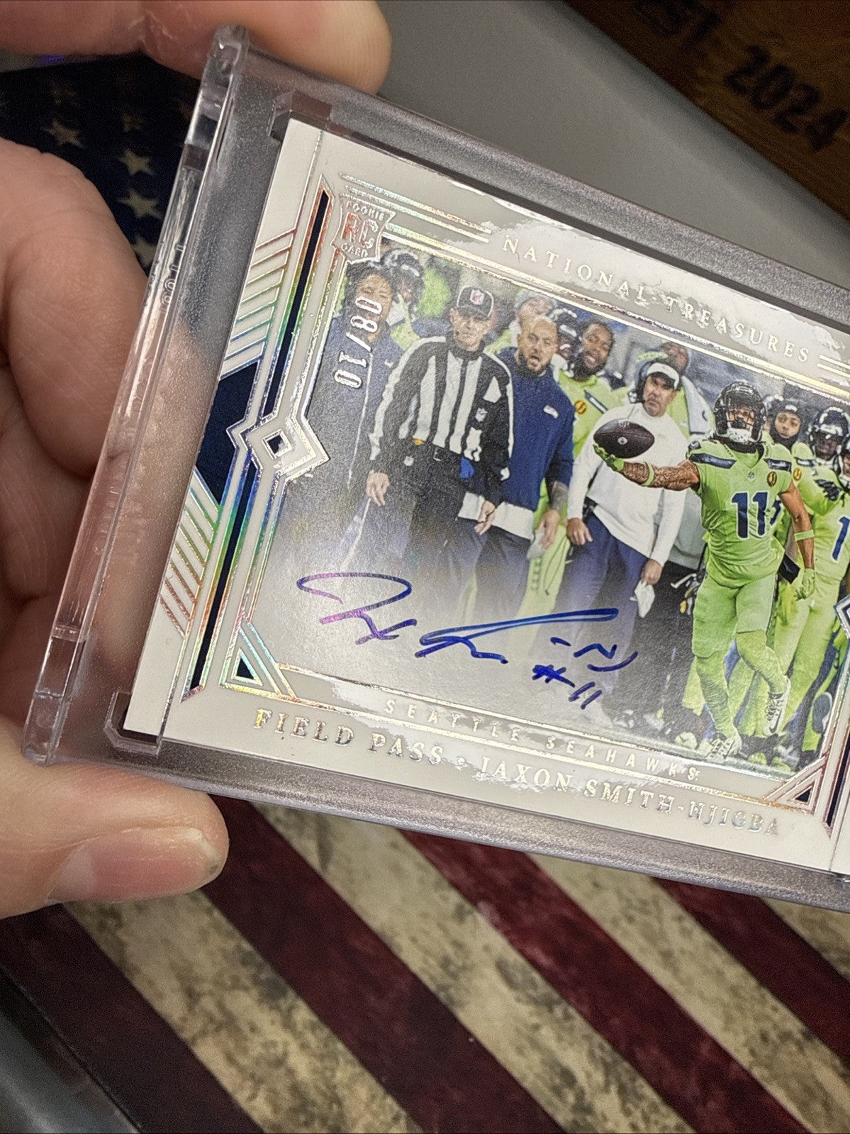 2023 National Treasures JAXON SMITH-NJIGBA ROOKIE Auto /10 RC SSP SUPER BOWL