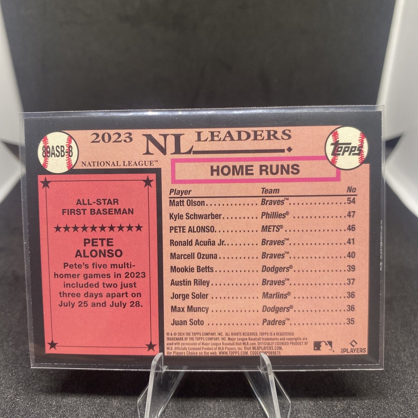 2024 Topps Series 2 Pete Alonso 89 All Star Silver Foil #89ASB-8