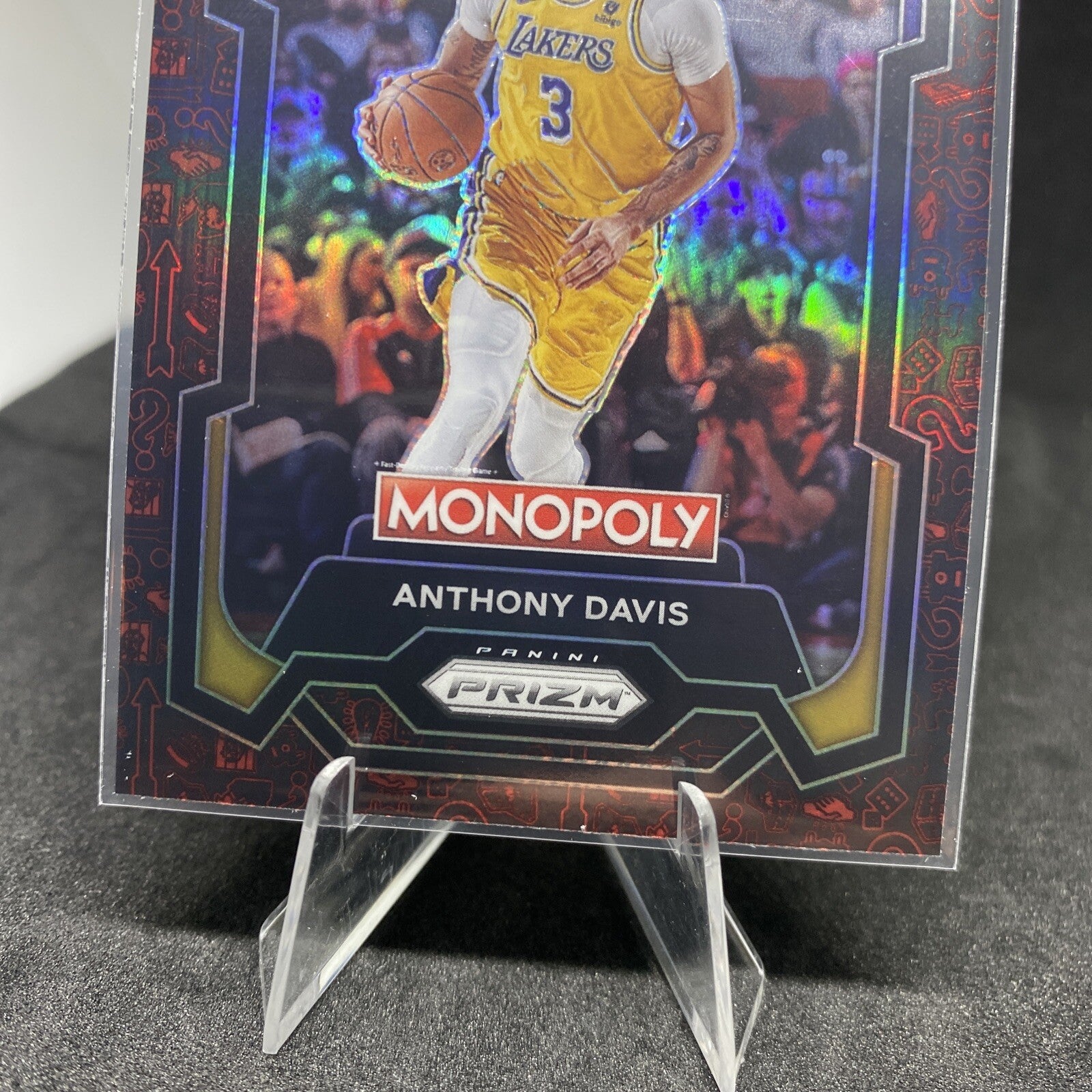 2023-24 Panini Prizm Monopoly Anthony Davis Red Icons Prizm Card #41 Lakers SSP 