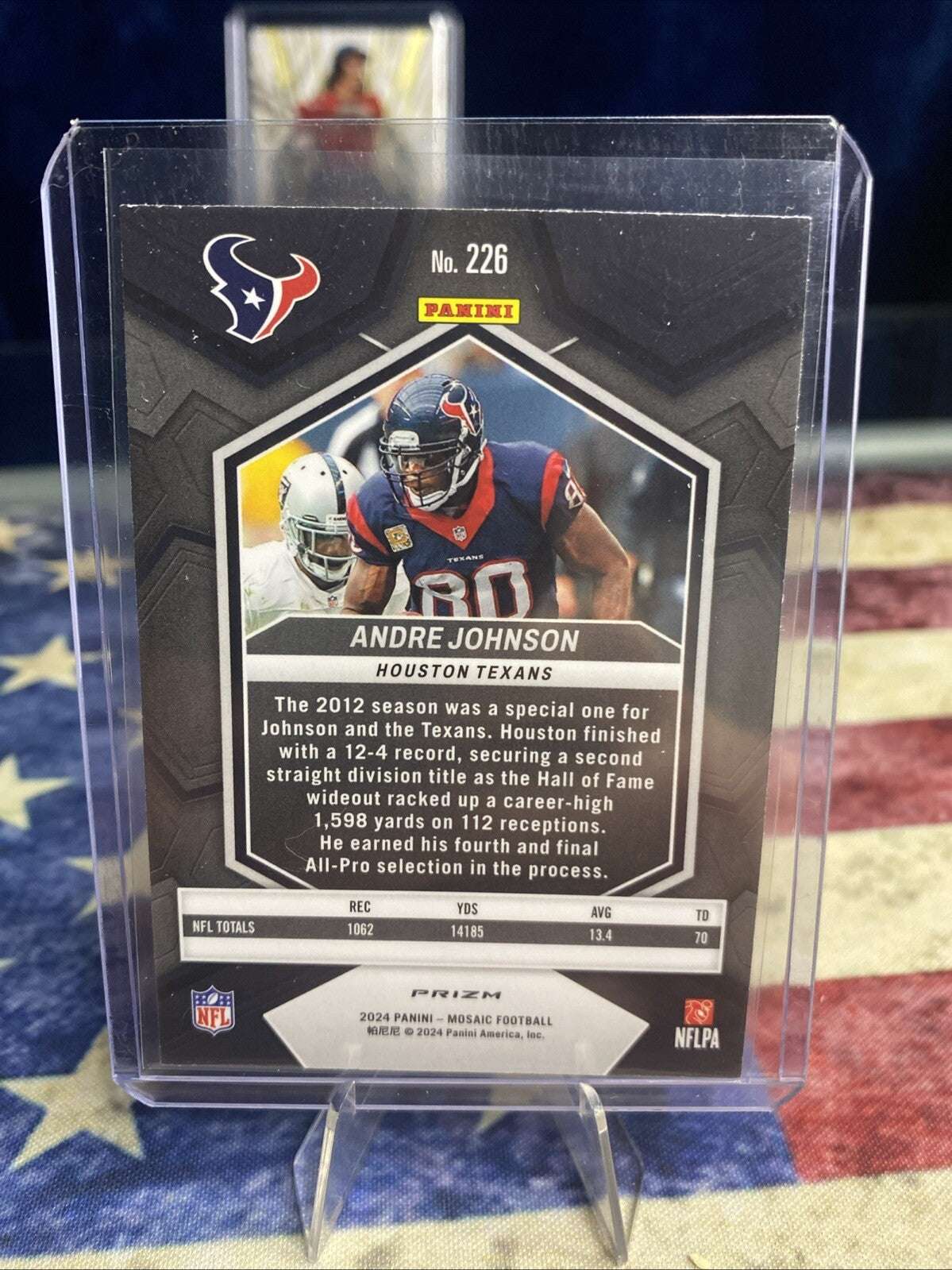 2024 Panini Mosaic Green Prizm - #226 Andre Johnson - Houston Texans