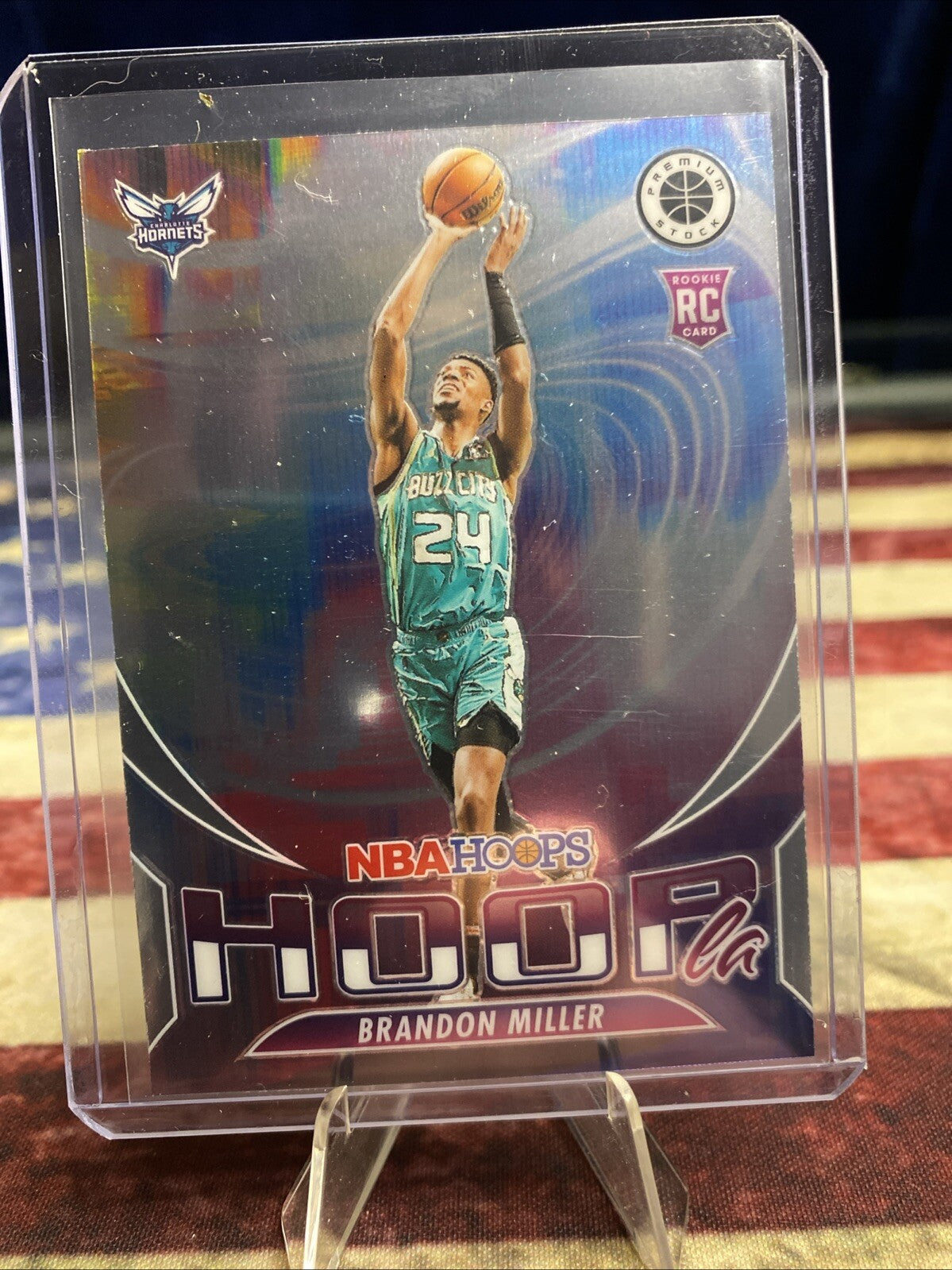 Brandon Miller Rookie Card Hoopla 2023-24 Panini NBA Hoops Premium Stock #3