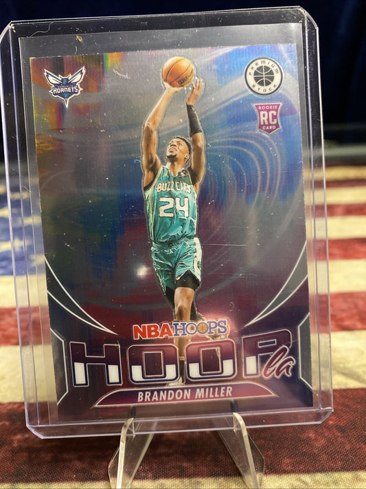 Brandon Miller Rookie Card Hoopla 2023-24 Panini NBA Hoops Premium Stock #3