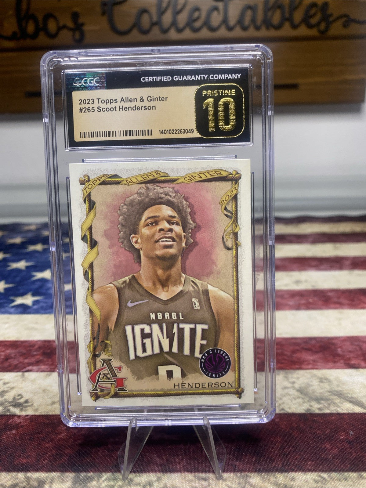 2023 Topps Allen & Ginter - Scoot Henderson #265 (RC) CGC 10 Pristine GEM