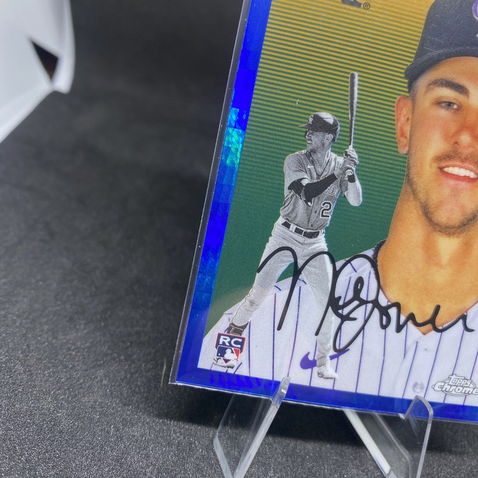 2023 Topps Chrome Platinum Anniversary Blue Prism Refractor Nolan Jones RC #37