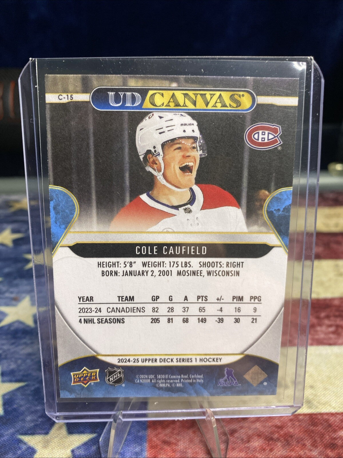 2024-25 Upper Deck #C-15 Cole Caufield UD Canvas