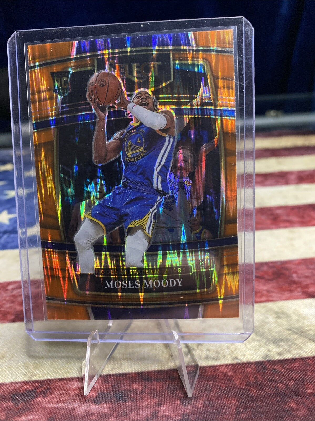2021-22 Panini Select - Concourse Orange Flash Prizm #62 Moses Moody (RC)