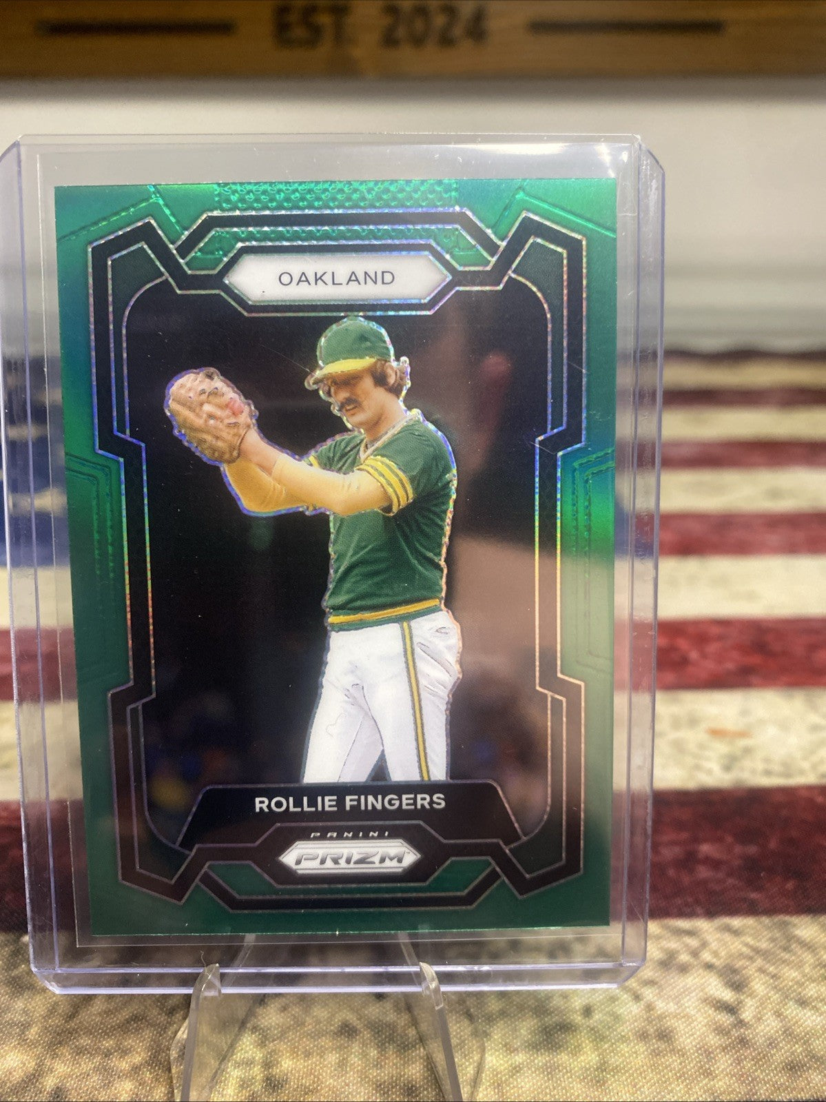 2024 Panini Prizm Rollie Fingers Green Prizm #176 Oakland Athletics Color Match