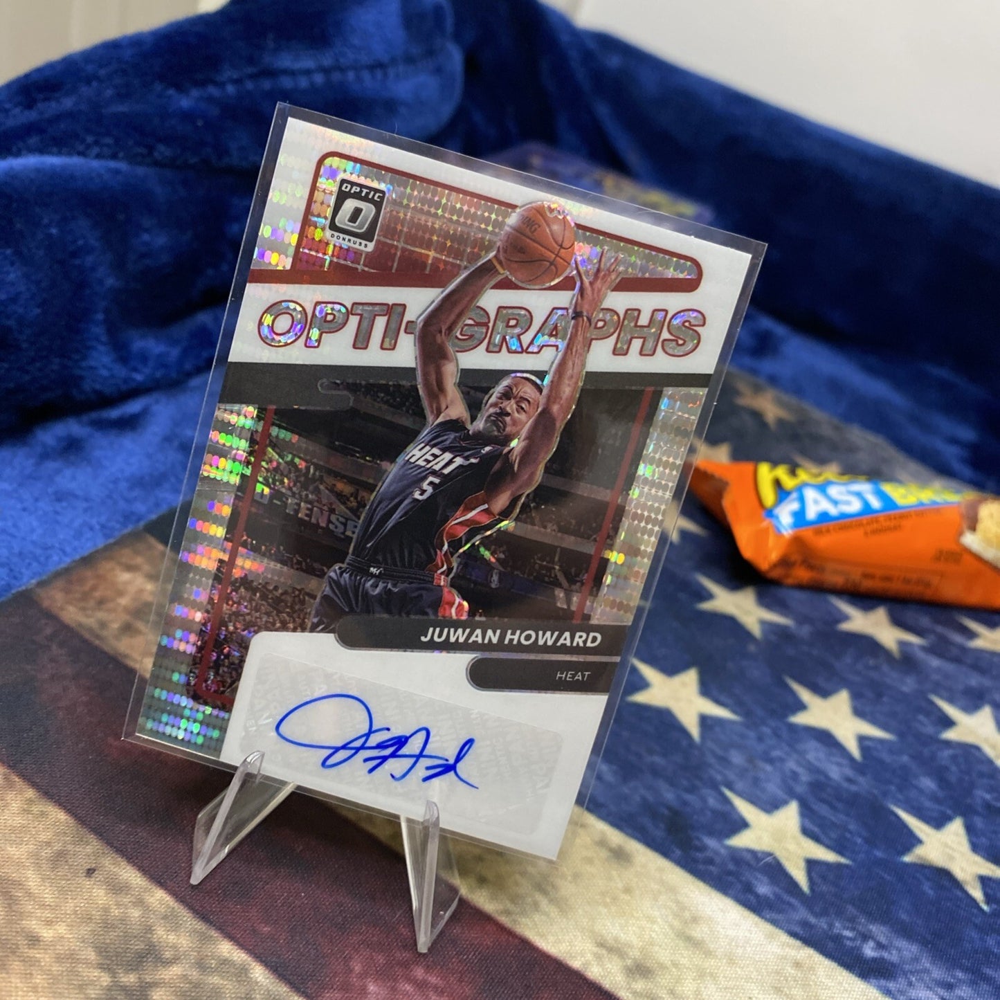 Juwan Howard Autograph 19/20 2021-22 optic #og-jwh Opti-Graph Miami Heat