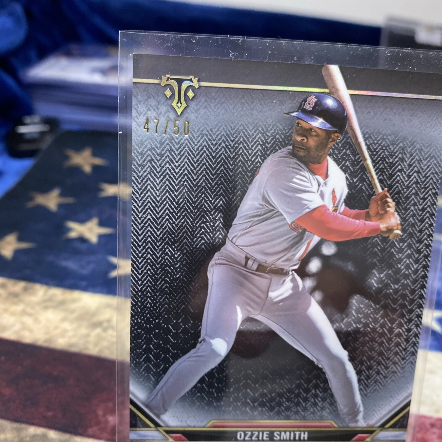 2021 Topps Triple Threads #68 Ozzie Smith #/50 SP Black Parallel Stl Cardinals