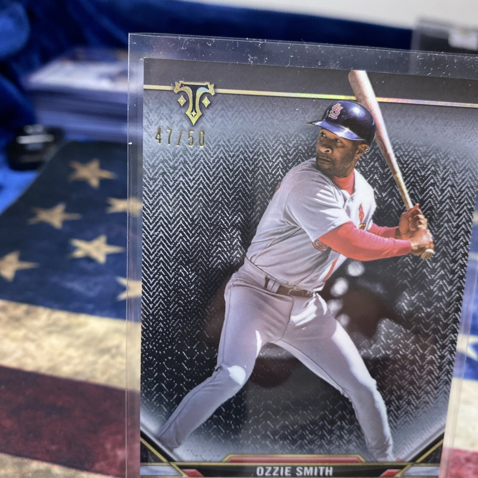 2021 Topps Triple Threads #68 Ozzie Smith #/50 SP Black Parallel Stl Cardinals