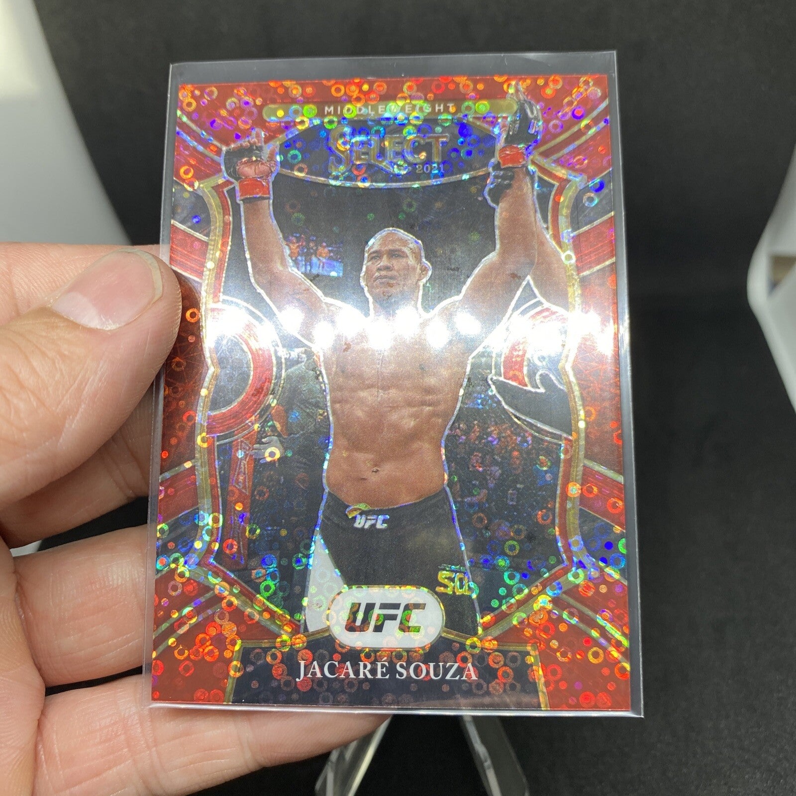 2021 Panini Select UFC - Concourse Red Disco Prizm #74 Ronaldo Souza /199