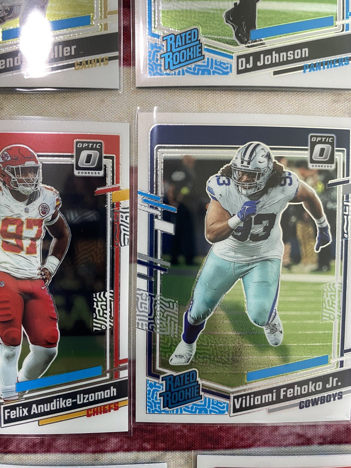 16 X NFL Optic Rated Rookie Cards. Future stars, 