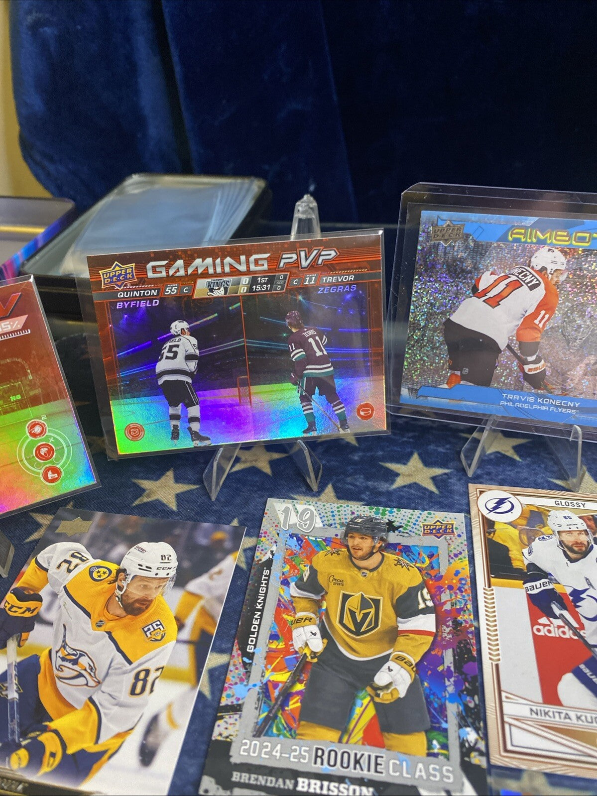 16 NHL Card Lot 2024-25 Upper Deck Series 1 Speckle, Dazzlers, Canadiens, Rookie
