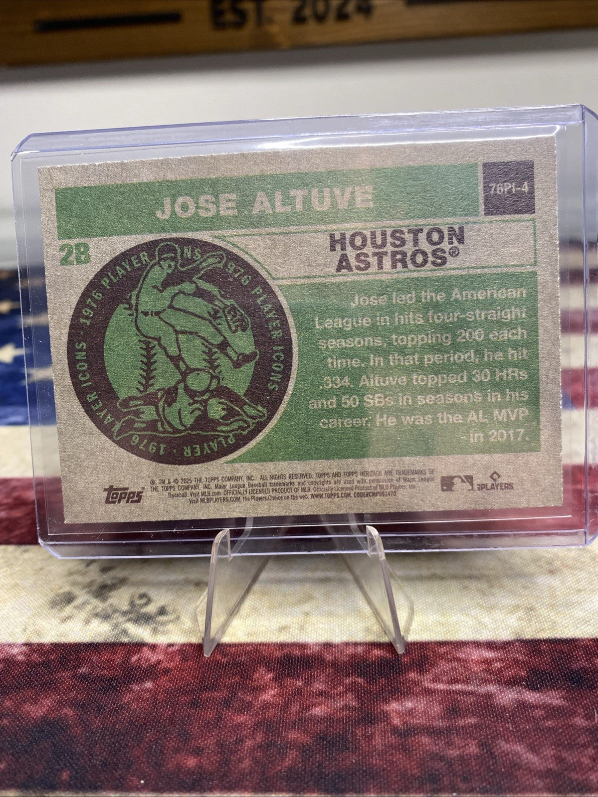 Jose Altuve 2025 Topps Heritage Player Icons Astros #4