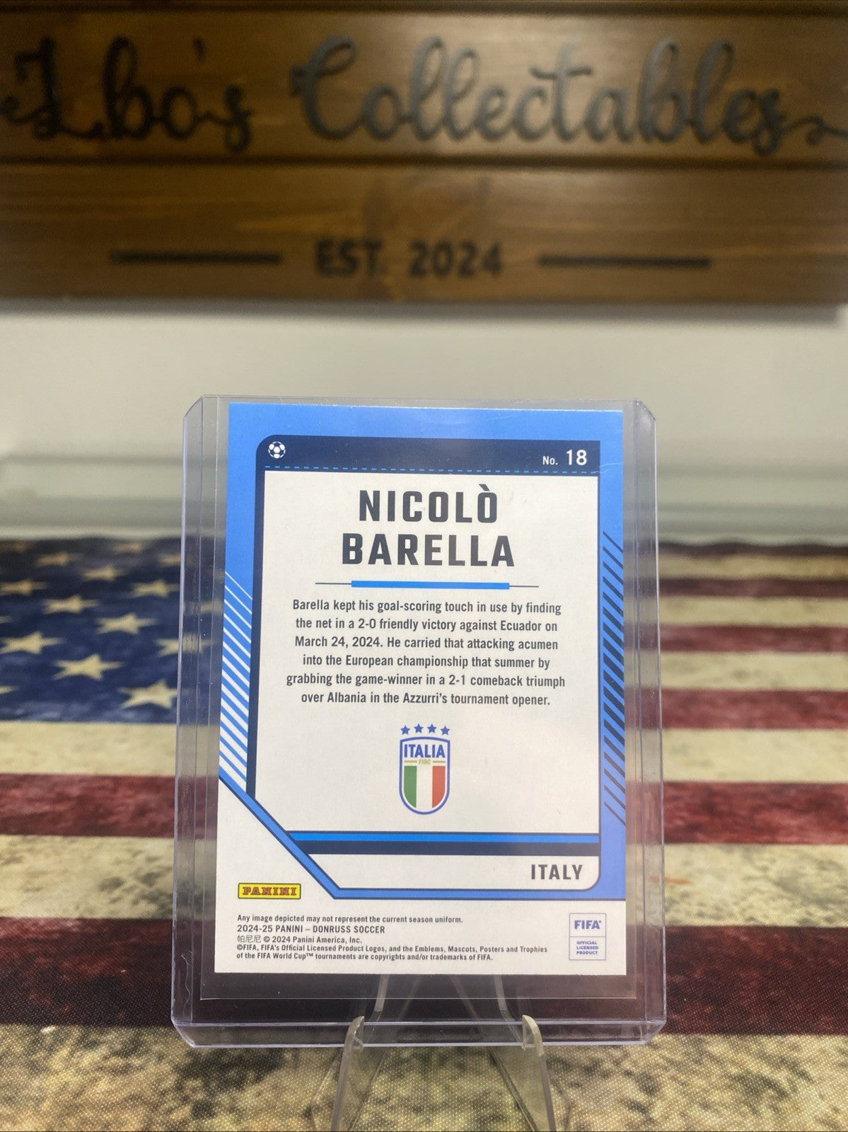 2024-25 Panini Donruss FIFA Cubic Nicolo Barella #18