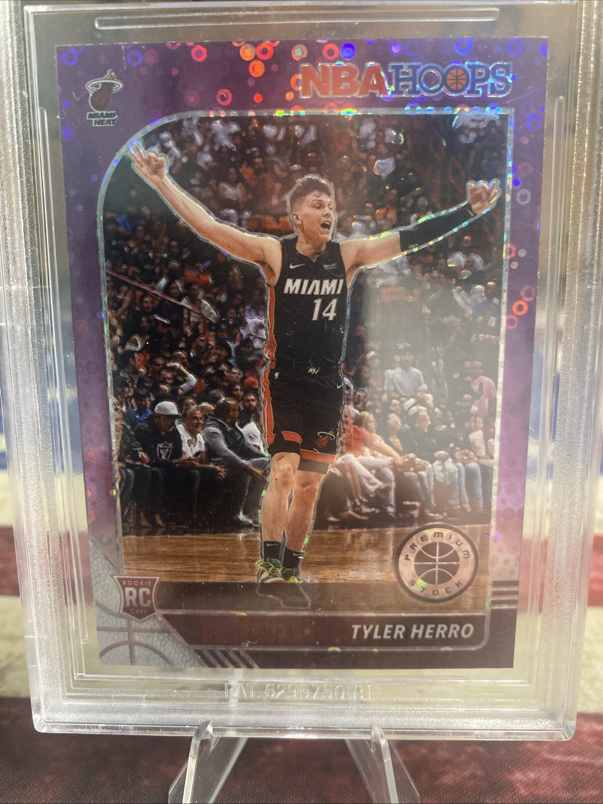 2019-20 Panini NBA Hoops Premium Stock - Purple Disco Prizm #210 Tyler Herro...