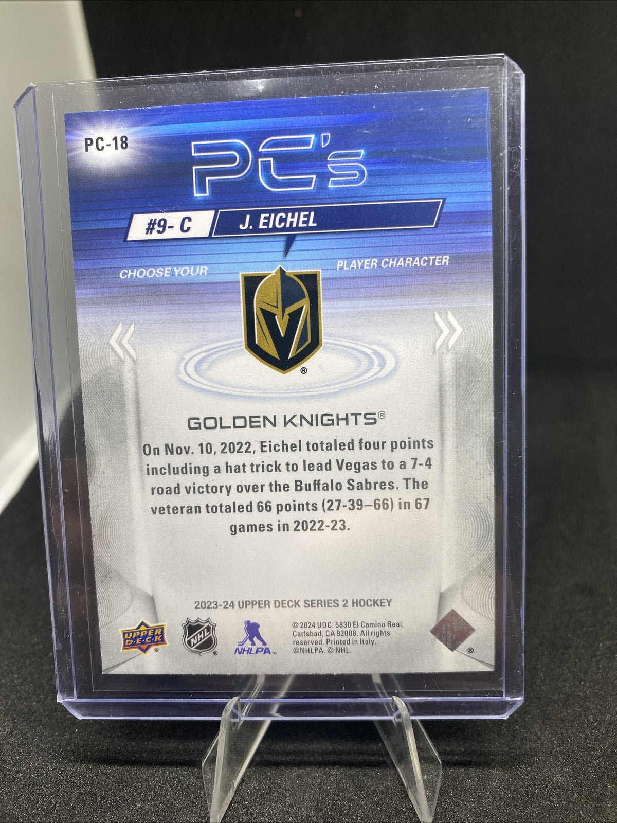 2023-24 UD Upper Deck Series 2 PC's Sparkle PC-18 Jack Eichel