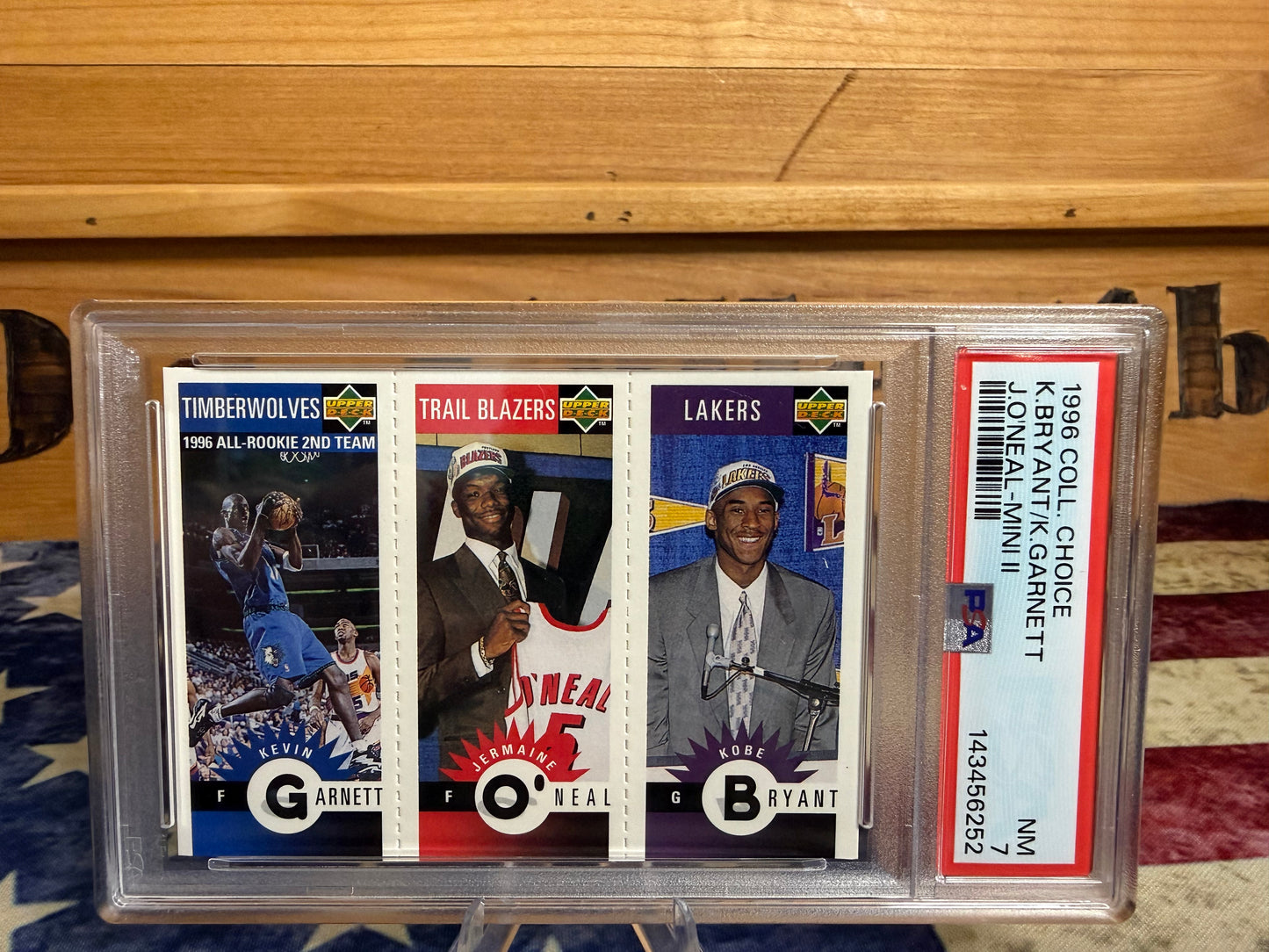 1996 Collector's Choice ROOKIE KOBE BRYANT Kevin Garnett Jermaine O'Neal RC #363 PSA 7
