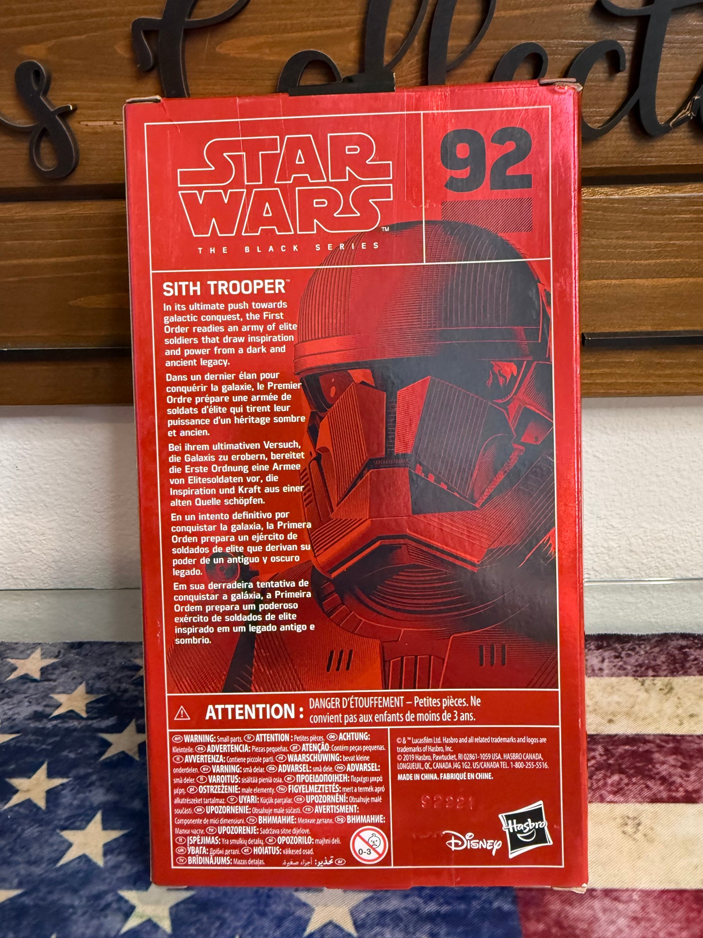 Star Wars The Black Series 6-Inch Carbonized Collection Sith Trooper (#92 red box