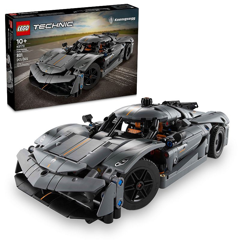 LEGO Technic Koenigsegg Jesko Absolut Grey Hypercar  Sports Car Building Toy Set for Boys and Girls  Vehicle Racing Car for Kids  Buildable Model Kit  Sports Car Toy  Motor Enthusiasts’ Gift  42173
