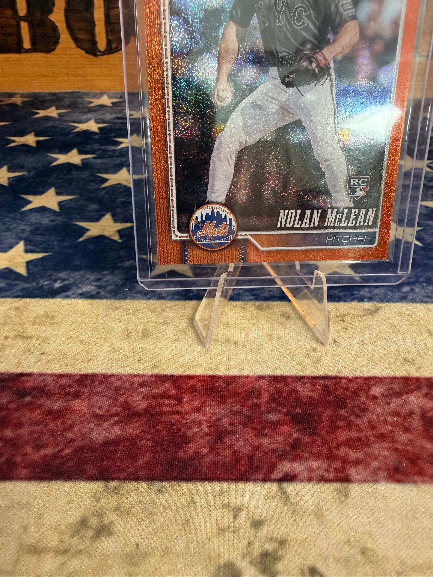 2026 Topps Series 1 Rookie Nolan McLean Orange  RC SSP #07/25 Mets