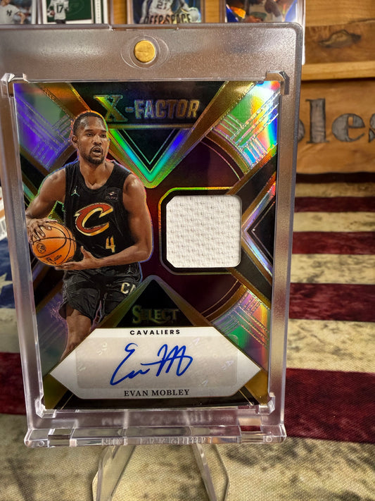 2023-24 Panini Select Evan Mobley X-Factor Memorabilia Autograph /125 Cavaliers