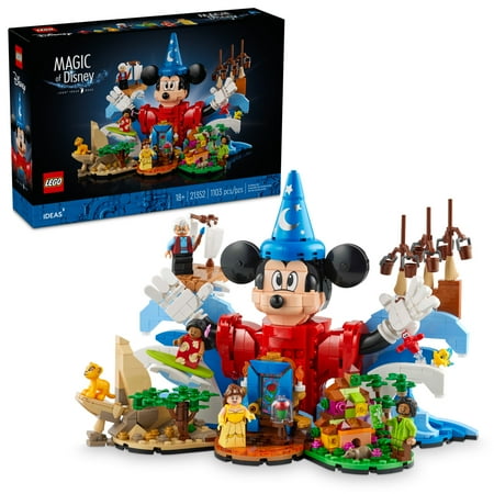 LEGO Ideas Magic of Disney Building Set  Collectible Display Model  Classic Disney Gift for Adults  21352
