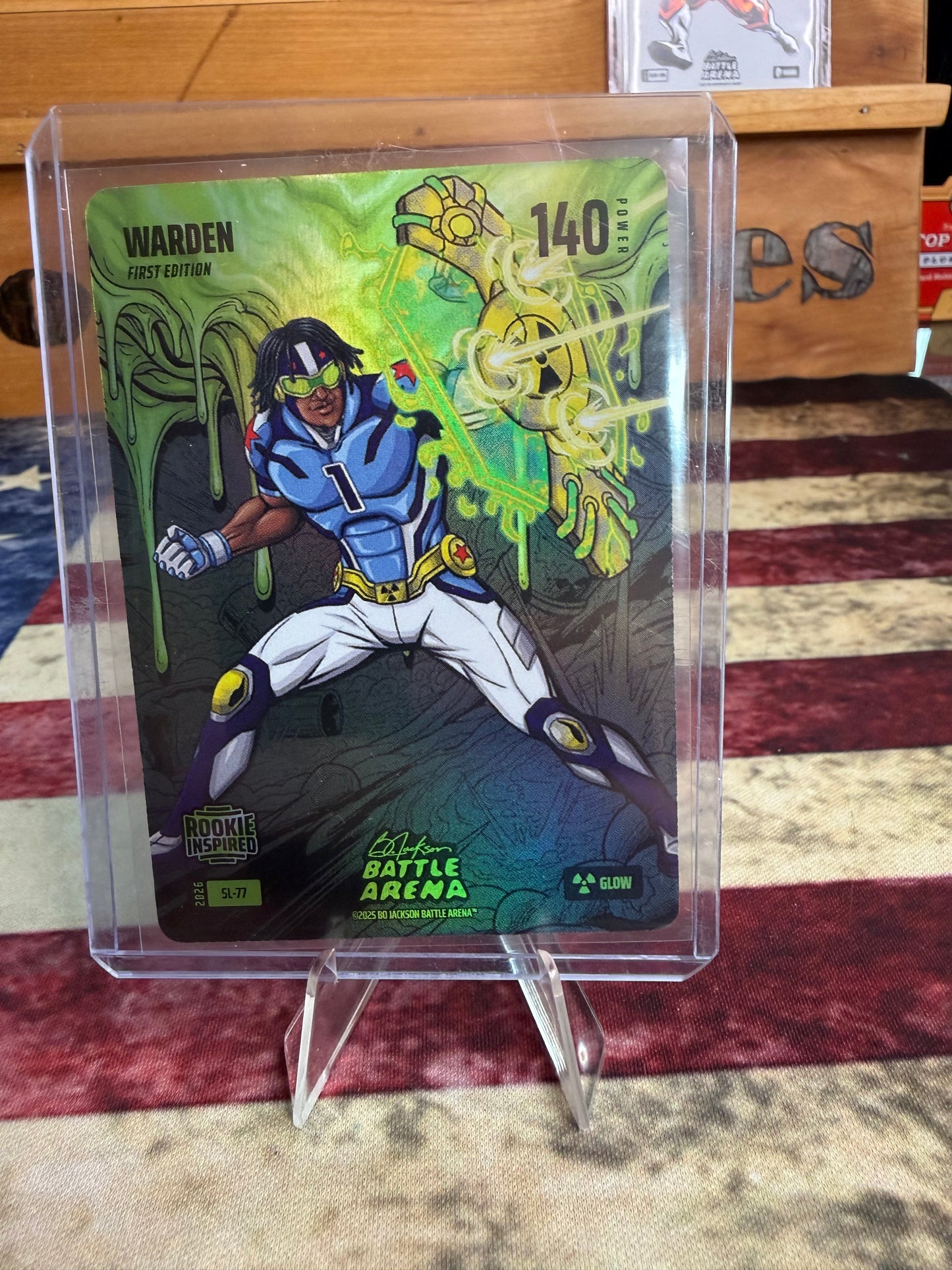 2026 Bo Jackson Battle Arena Cam Ward "Warden" #SL-77 Glow Slime Rookie First Edition
