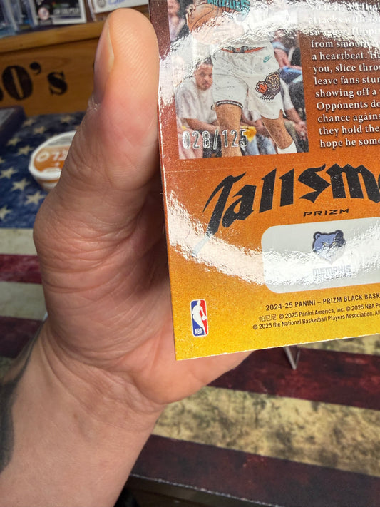 2023-24 Panini Prizm Black Ja Morant Talismen Blue /125 Grizzlies