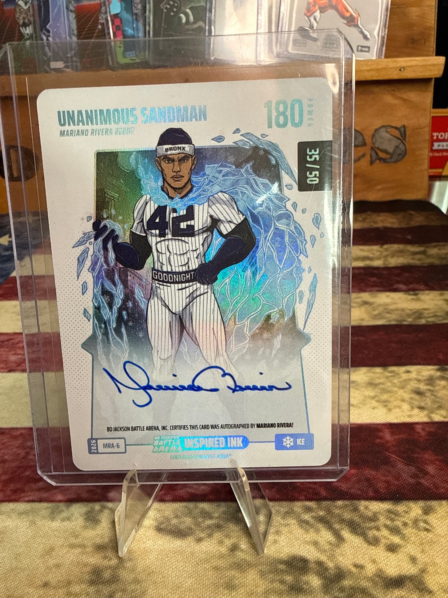 2026 Bo Jackson Battle Arena Mariano Rivera "Unanimous Sandman" Inspired Ink Ice Auto /50 #MRA-6