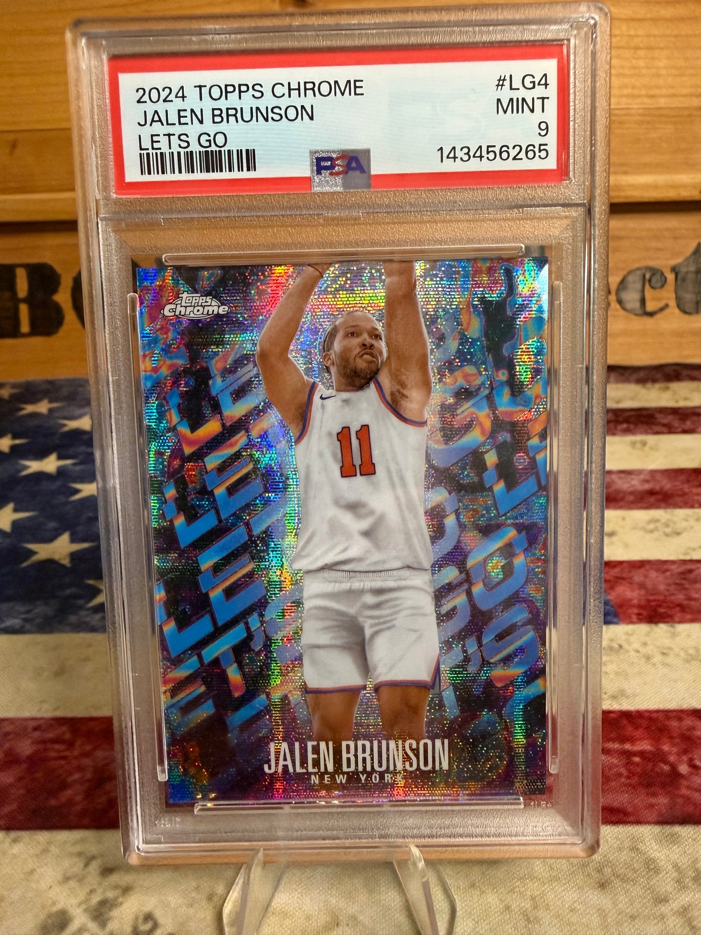 2024-25 Topps Chrome Jalen Brunson LET'S GO! Case Hit SSP #LG-4 PSA 9 Knicks