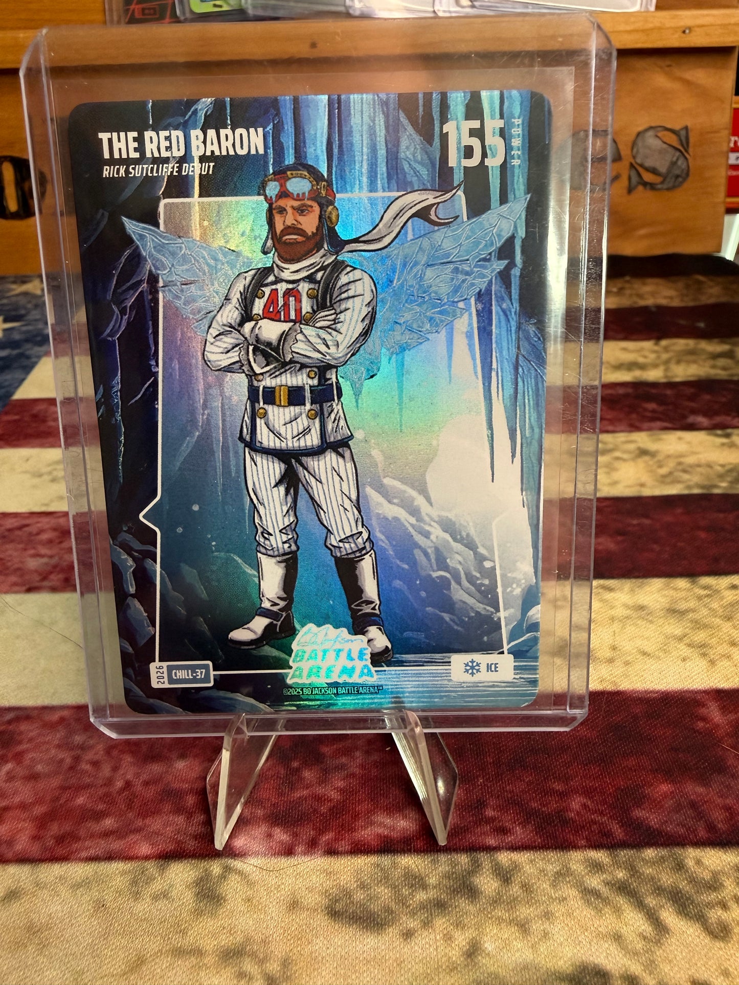 2026 Bo Jackson Battle Arena Rick Sutcliffe "The Red Baron" #CHILL-37 Ice Foil Debut