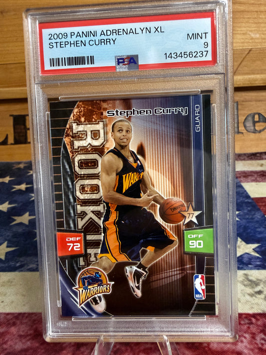 2009-10 Panini Adrenalyn XL Stephen Curry ROOKIE RC #67 PSA 9 MINT Warriors