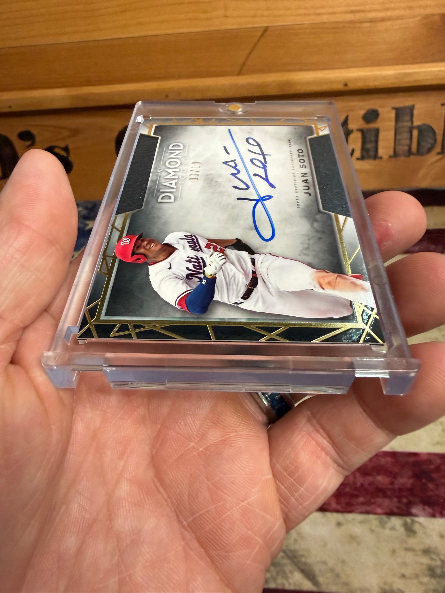 Juan Soto 2022 Topps Diamond Icons On-Card Autograph #03/10 | Washington Nationals