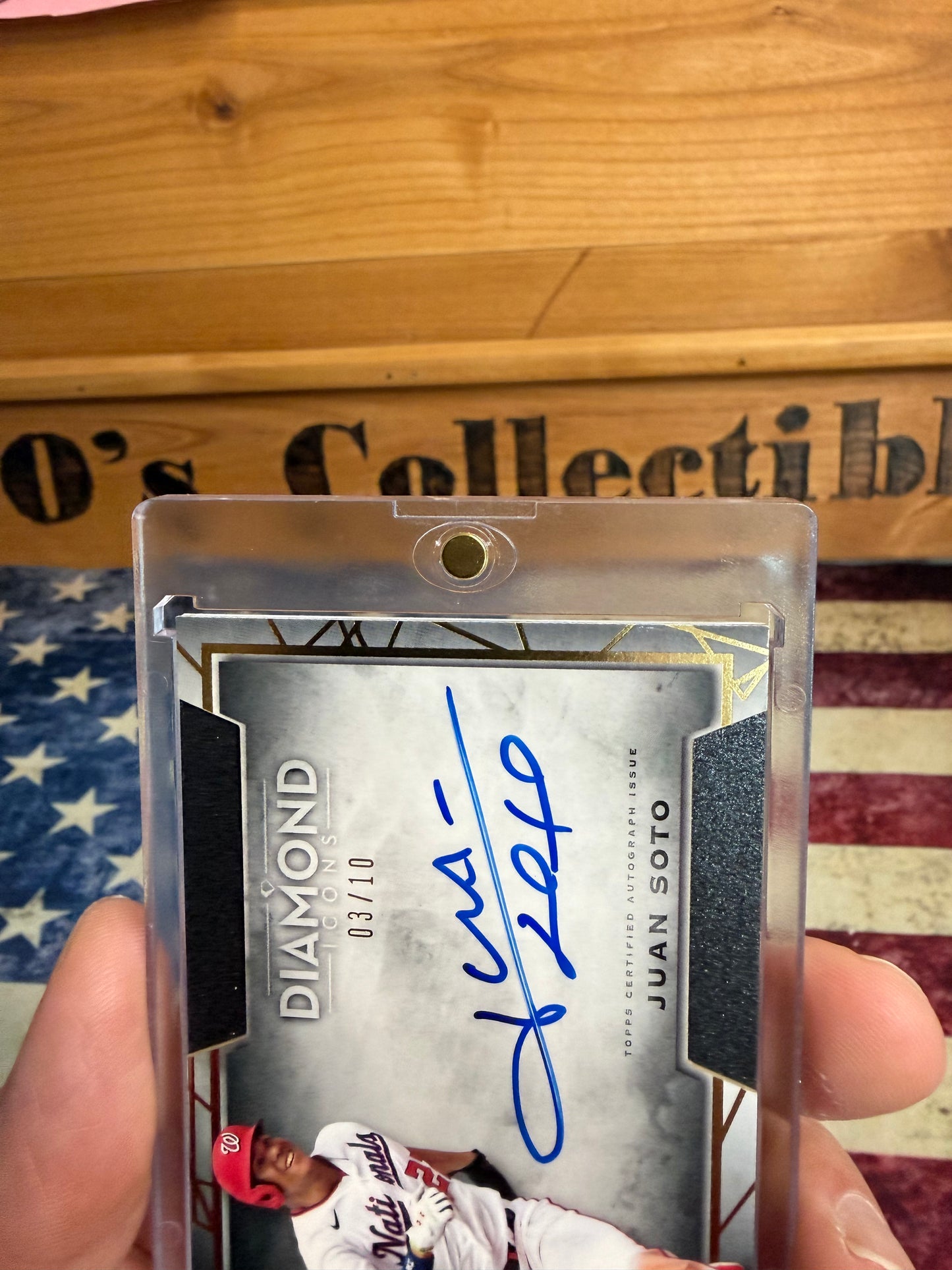 Juan Soto 2022 Topps Diamond Icons On-Card Autograph #03/10 | Washington Nationals