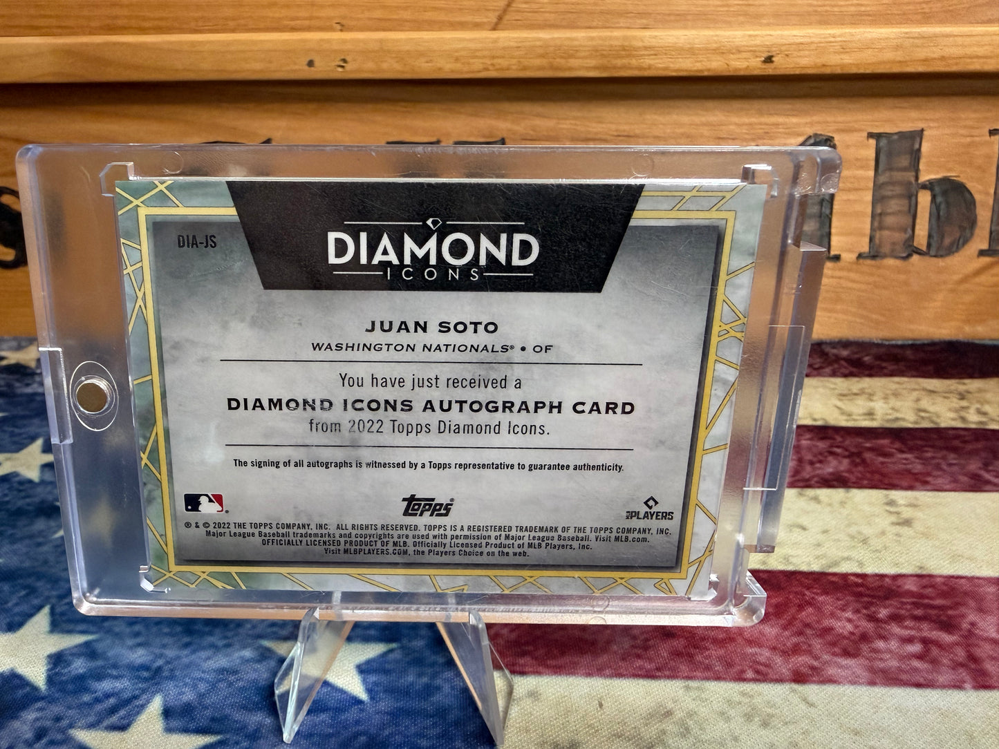 Juan Soto 2022 Topps Diamond Icons On-Card Autograph #03/10 | Washington Nationals
