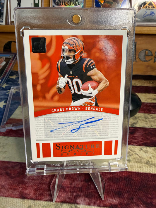 2024 Panini Donruss Chase Brown Signature Series Autograph #SSE-CBR Bengals
