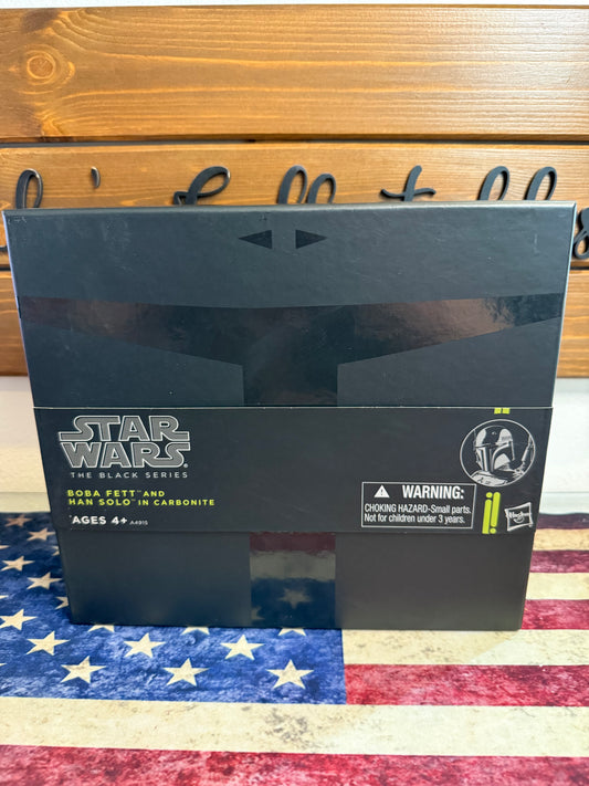 2013 Hasbro Star Wars BOBA FETT AND HAN SOLO IN CARBONITE Black Series - NEW