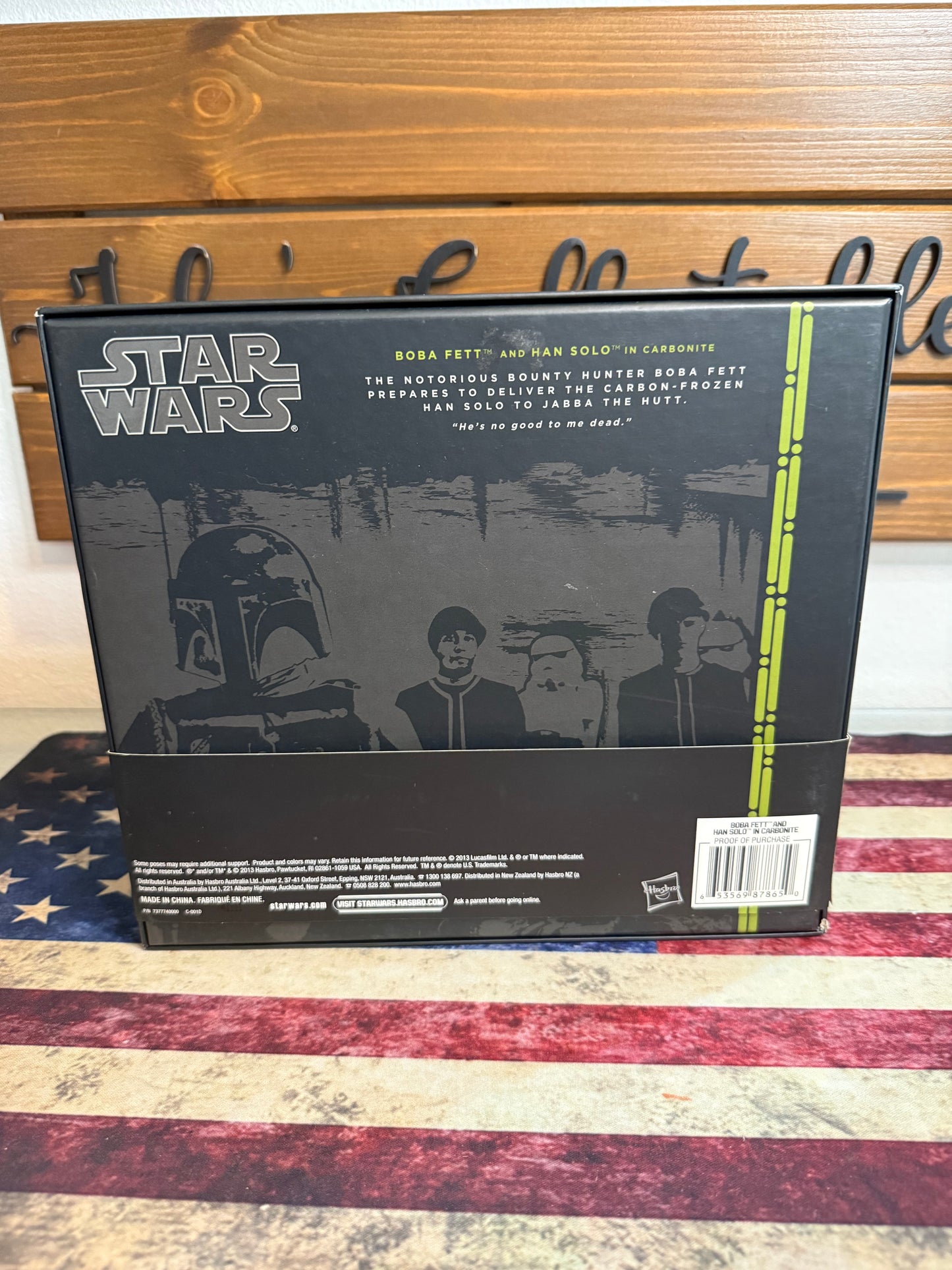 2013 Hasbro Star Wars BOBA FETT AND HAN SOLO IN CARBONITE Black Series - NEW