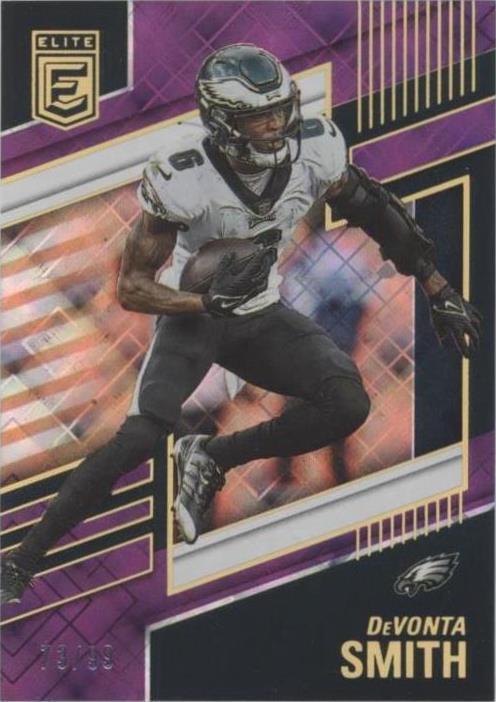 2022 Panini Donruss Elite - Purple #10 Devonta Smith /99